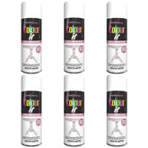 6X Paint Factory White Satin Spray Paint 400ml Spray Paint
